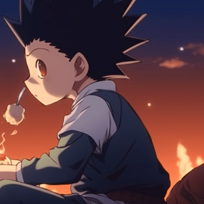 Image For Post | Faces of Gon and Killua at sunset, warm hues and intense gazes. gon and killua matching pfp gif pfp for discord. - [gon and killua matching pfp, aesthetic matching pfp ideas](https://hero.page/pfp/gon-and-killua-matching-pfp-aesthetic-matching-pfp-ideas)