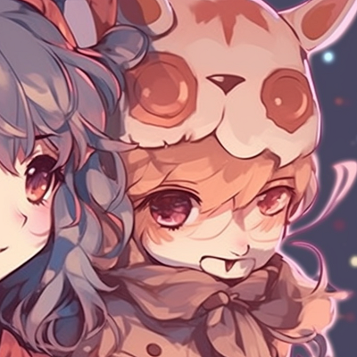 Image For Post | Two characters with intertwined gazes, intricate details, mystical auras. unique matching pfp cute styles pfp for discord. - [matching pfp cute, aesthetic matching pfp ideas](https://hero.page/pfp/matching-pfp-cute-aesthetic-matching-pfp-ideas)