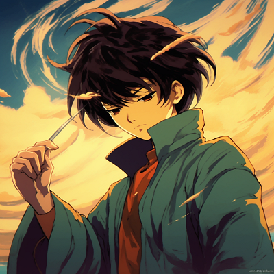 Image For Post | 90s anime boy with a mysterious aura, evident usage of shadows for depth and forecast of character's mystical nature. vintage 90s anime pfp boy - [90s anime pfp universe](https://hero.page/pfp/90s-anime-pfp-universe)