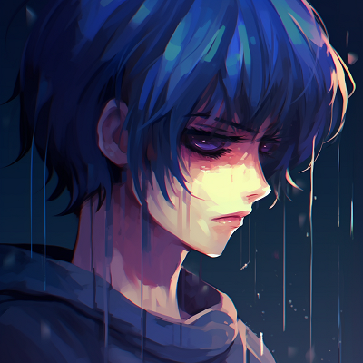 Image For Post | Side view of an anime character's face, heavy emphasis on the melancholic eye expression, muted colors and soft shading. depicted sadness in anime pfp - [Anime Sad Pfp Central](https://hero.page/pfp/anime-sad-pfp-central)