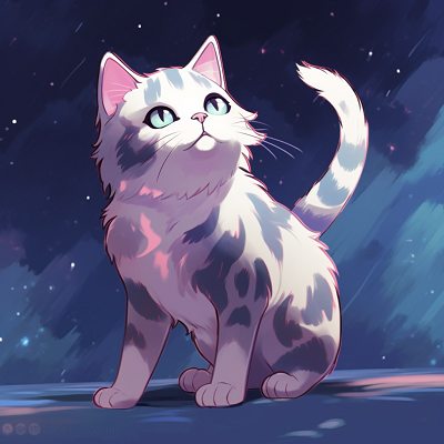 Image For Post | A cat depicted with a cosmic scape background, showcasing vivid blues and purples. wondrous anime cat pfp - [Anime Cat PFP Universe](https://hero.page/pfp/anime-cat-pfp-universe)