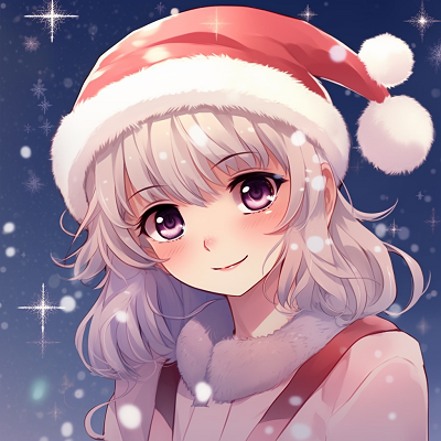 Image For Post | Whimsical anime girl with falling snowflakes, pastel colors and delicate details. adorable anime christmas pfp - [christmas anime pfp](https://hero.page/pfp/christmas-anime-pfp)