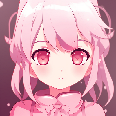 Image For Post | Chibi-style anime character with pink tones, simplistic art style and big expressive eyes. animated pink anime pfps - [Pink Anime PFP](https://hero.page/pfp/pink-anime-pfp)