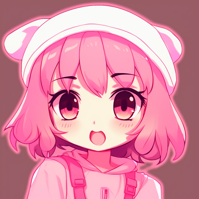 Image For Post | A chibi anime character portrayed in bright pink tones, distinctive large eyes. trendy pink anime pfp designs - [Pink Anime PFP](https://hero.page/pfp/pink-anime-pfp)