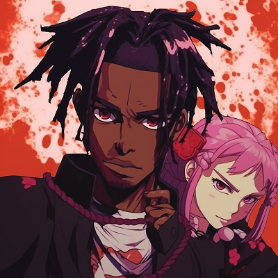 Image For Post | Samurai character in modern attire inspired by Playboi Carti, strong outlines and vivid color schemes. anime pfp inspired by playboi carti - [Playboi Carti PFP Anime Art Collection](https://hero.page/pfp/playboi-carti-pfp-anime-art-collection)