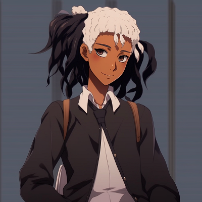 Image For Post | Black anime character within a landscape scene, sharp features and soft background. creative black anime girl characters pfp - [Amazing Black Anime Characters pfp](https://hero.page/pfp/amazing-black-anime-characters-pfp)