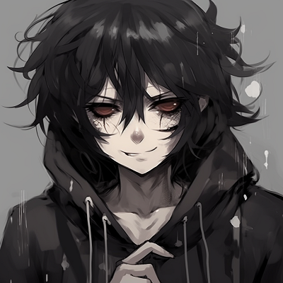 Image For Post | Emo character in a hoodie, saturation of dark colors and complex hair design. emo anime pfp characters - [emo anime pfp Collection](https://hero.page/pfp/emo-anime-pfp-collection)