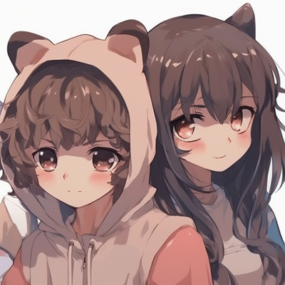 Image For Post | Images depict a boy and girl anime character in matching expressions and poses, with pastel colors and smooth shading. best boy and girl matching anime pfp - [Matching Anime PFP Best Friends Collection](https://hero.page/pfp/matching-anime-pfp-best-friends-collection)