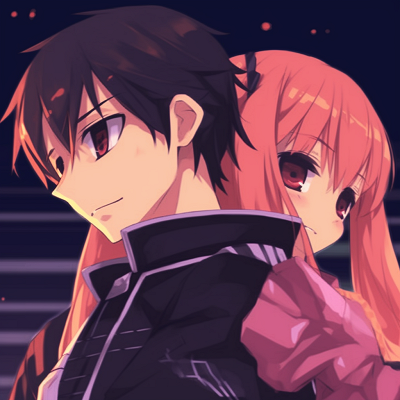 Image For Post | Focused on the expressions of Asuna and Kirito, capturing their bond with fine details and colors. artistic anime matching pfp couples - [Anime Matching Pfp Couple](https://hero.page/pfp/anime-matching-pfp-couple)