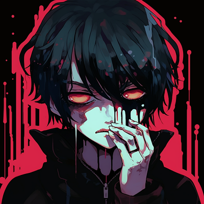 Image For Post | Close-up focus on the crying eyes of an emo anime character, strong detailing and high contrast on the tears. iconic emo pfp anime - [Emo Pfp Anime Gallery](https://hero.page/pfp/emo-pfp-anime-gallery)