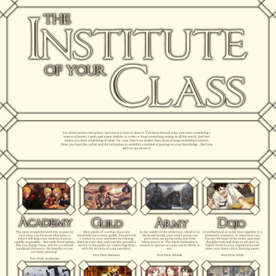 The Institute of your Class
