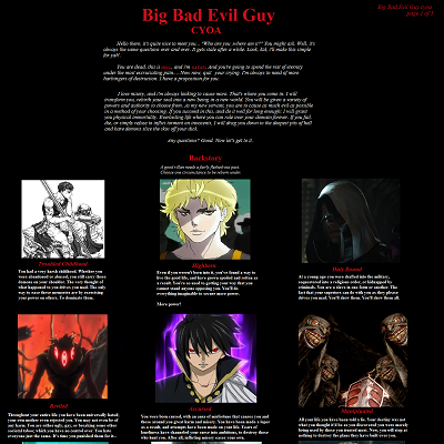 Image For Post Big Bad Evil Guy CYOA by Gamejunkiey