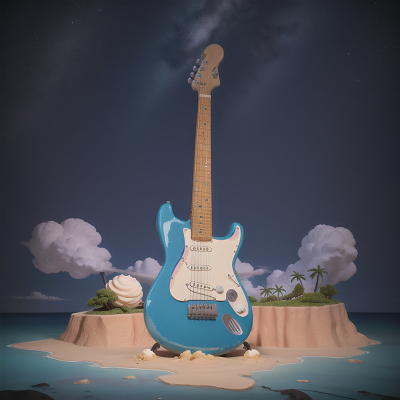 Image For Post Anime, island, ice cream parlor, drought, electric guitar, space, HD, 4K, AI Generated Art