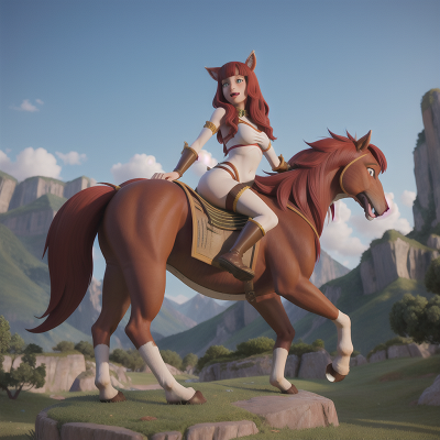 Image For Post Anime, centaur, museum, map, mountains, werewolf, HD, 4K, AI Generated Art