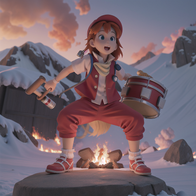 Image For Post Anime, fire, drum, avalanche, doctor, skyscraper, HD, 4K, AI Generated Art