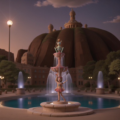 Image For Post Anime, city, circus, fountain, desert, alien planet, HD, 4K, AI Generated Art