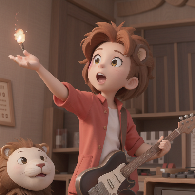 Image For Post Anime, surprise, musician, lion, scientist, rocket, HD, 4K, AI Generated Art