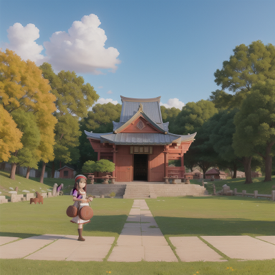Image For Post Anime, temple, accordion, park, farm, virtual reality, HD, 4K, AI Generated Art