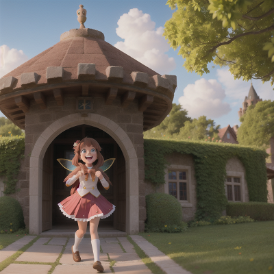 Image For Post Anime, laughter, school, camera, castle, fairy, HD, 4K, AI Generated Art