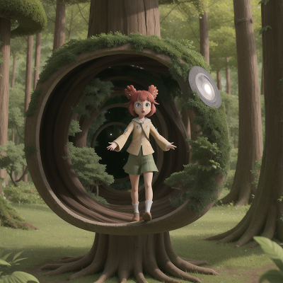 Image For Post Anime, forest, virtual reality, bird, wormhole, teleportation device, HD, 4K, AI Generated Art