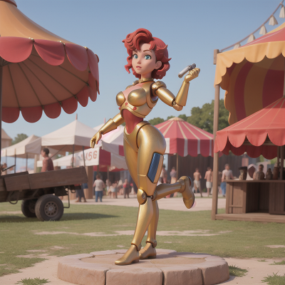 Image For Post Anime, circus, statue, drought, market, cyborg, HD, 4K, AI Generated Art