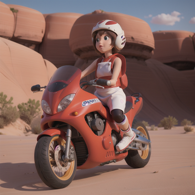 Image For Post Anime, hovercraft, chef, electric guitar, desert oasis, motorcycle, HD, 4K, AI Generated Art
