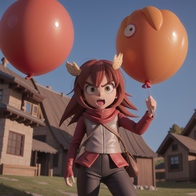 Image For Post Anime, anger, balloon, hail, owl, ninja, HD, 4K, AI Generated Art