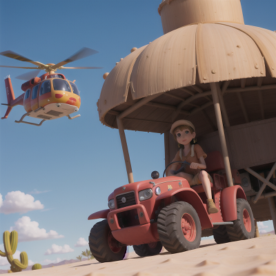 Image For Post Anime, carnival, farmer, helicopter, surprise, desert oasis, HD, 4K, AI Generated Art