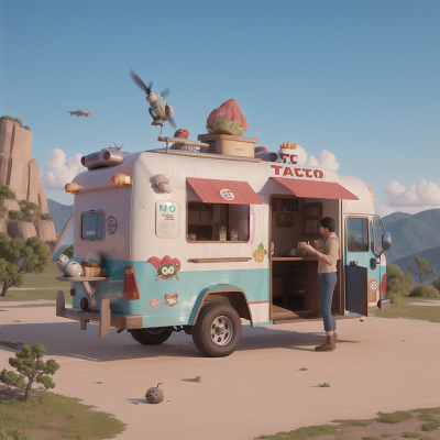 Image For Post Anime, yeti, taco truck, turtle, statue, helicopter, HD, 4K, AI Generated Art