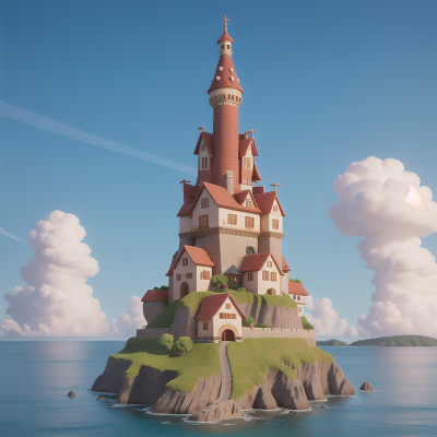 Image For Post Anime, celebrating, island, tower, dwarf, queen, HD, 4K, AI Generated Art