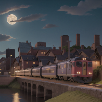 Image For Post Anime, detective, train, city, moonlight, fish, HD, 4K, AI Generated Art