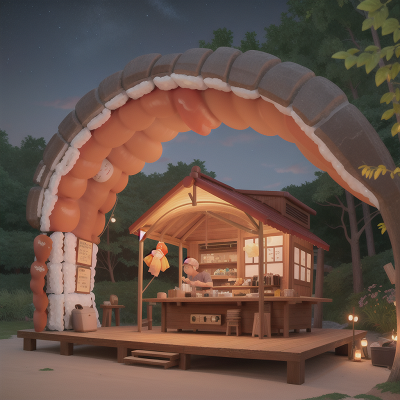 Image For Post Anime, hot dog stand, cave, telescope, sushi, coffee shop, HD, 4K, AI Generated Art