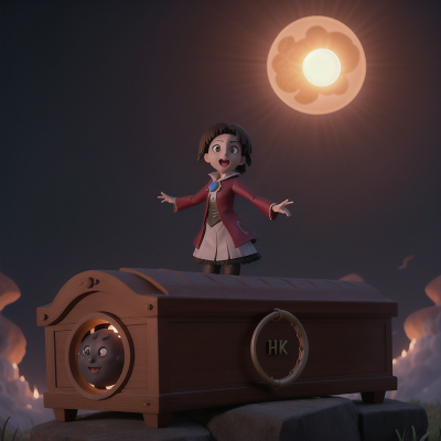 Image For Post Anime, surprise, ghostly apparition, cursed amulet, solar eclipse, vampire's coffin, HD, 4K, AI Generated Art