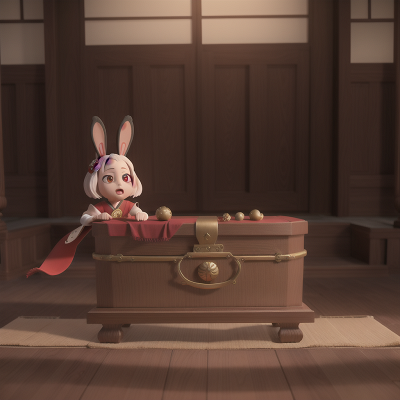 Image For Post Anime, temple, failure, geisha, rabbit, vampire's coffin, HD, 4K, AI Generated Art