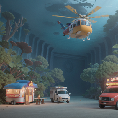 Image For Post Anime, taco truck, underwater city, forest, helicopter, hat, HD, 4K, AI Generated Art