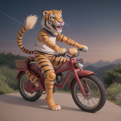 Image For Post Anime, bicycle, telescope, chef, flute, sabertooth tiger, HD, 4K, AI Generated Art