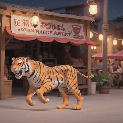 Image For Post Anime, fruit market, lamp, sabertooth tiger, circus, exploring, HD, 4K, AI Generated Art