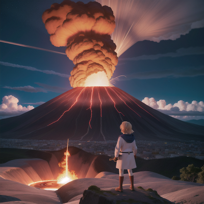 Image For Post Anime, thunder, earthquake, telescope, doctor, volcano, HD, 4K, AI Generated Art