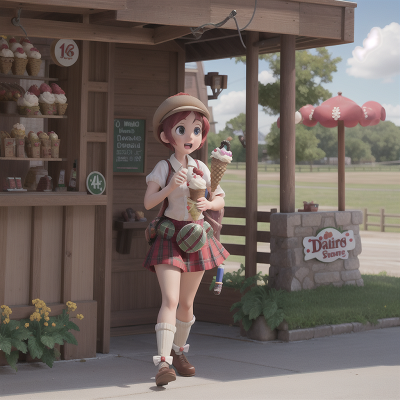 Image For Post Anime, drought, ice cream parlor, surprise, bagpipes, farmer, HD, 4K, AI Generated Art