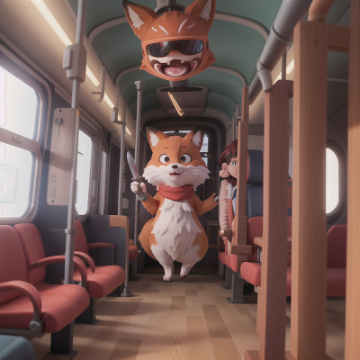 Image For Post Anime, train, fox, crystal, virtual reality, sword, HD, 4K, AI Generated Art