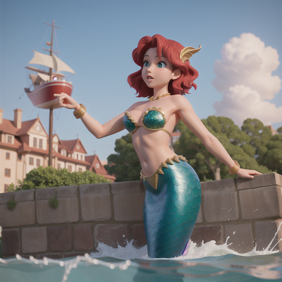 Image For Post Anime, swimming, circus, gladiator, boat, mermaid, HD, 4K, AI Generated Art