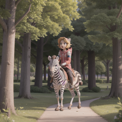 Image For Post Anime, exploring, park, shield, zebra, space, HD, 4K, AI Generated Art