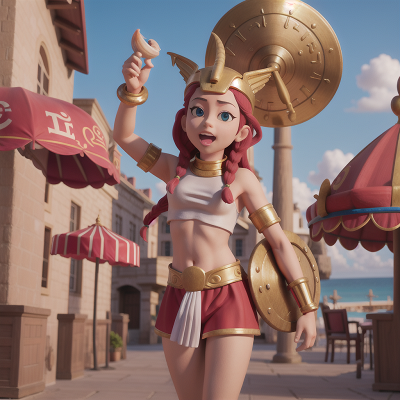 Image For Post Anime, circus, pharaoh, shield, seafood restaurant, chef, HD, 4K, AI Generated Art