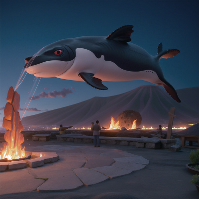 Image For Post Anime, market, whale, volcano, crystal, park, HD, 4K, AI Generated Art