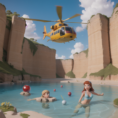 Image For Post Anime, crystal ball, swimming, archaeologist, helicopter, camera, HD, 4K, AI Generated Art