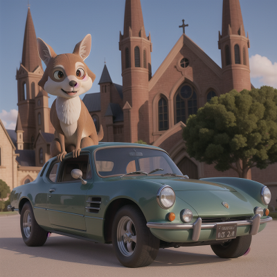 Image For Post Anime, kangaroo, cathedral, wind, car, vampire, HD, 4K, AI Generated Art