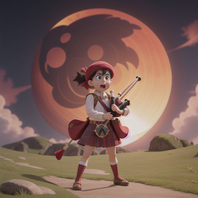 Image For Post Anime, bagpipes, anger, solar eclipse, celebrating, flying carpet, HD, 4K, AI Generated Art