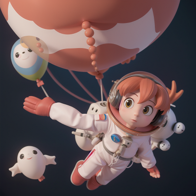 Image For Post Anime, clock, griffin, balloon, ghost, astronaut, HD, 4K, AI Generated Art