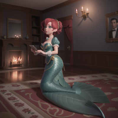 Image For Post Anime, detective, haunted mansion, romance, mermaid, betrayal, HD, 4K, AI Generated Art