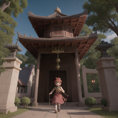 Image For Post Anime, zookeeper, violin, haunted mansion, exploring, temple, HD, 4K, AI Generated Art